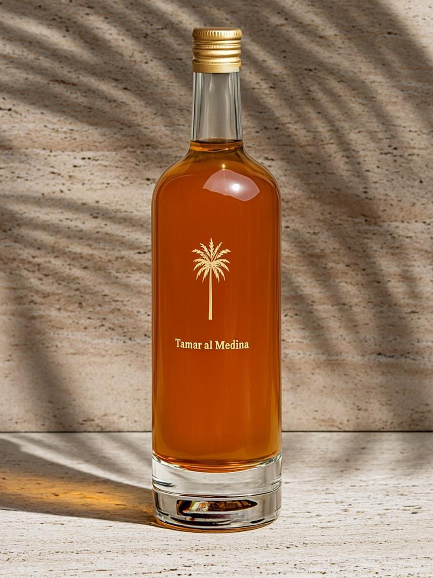 bouteille slim palmier or