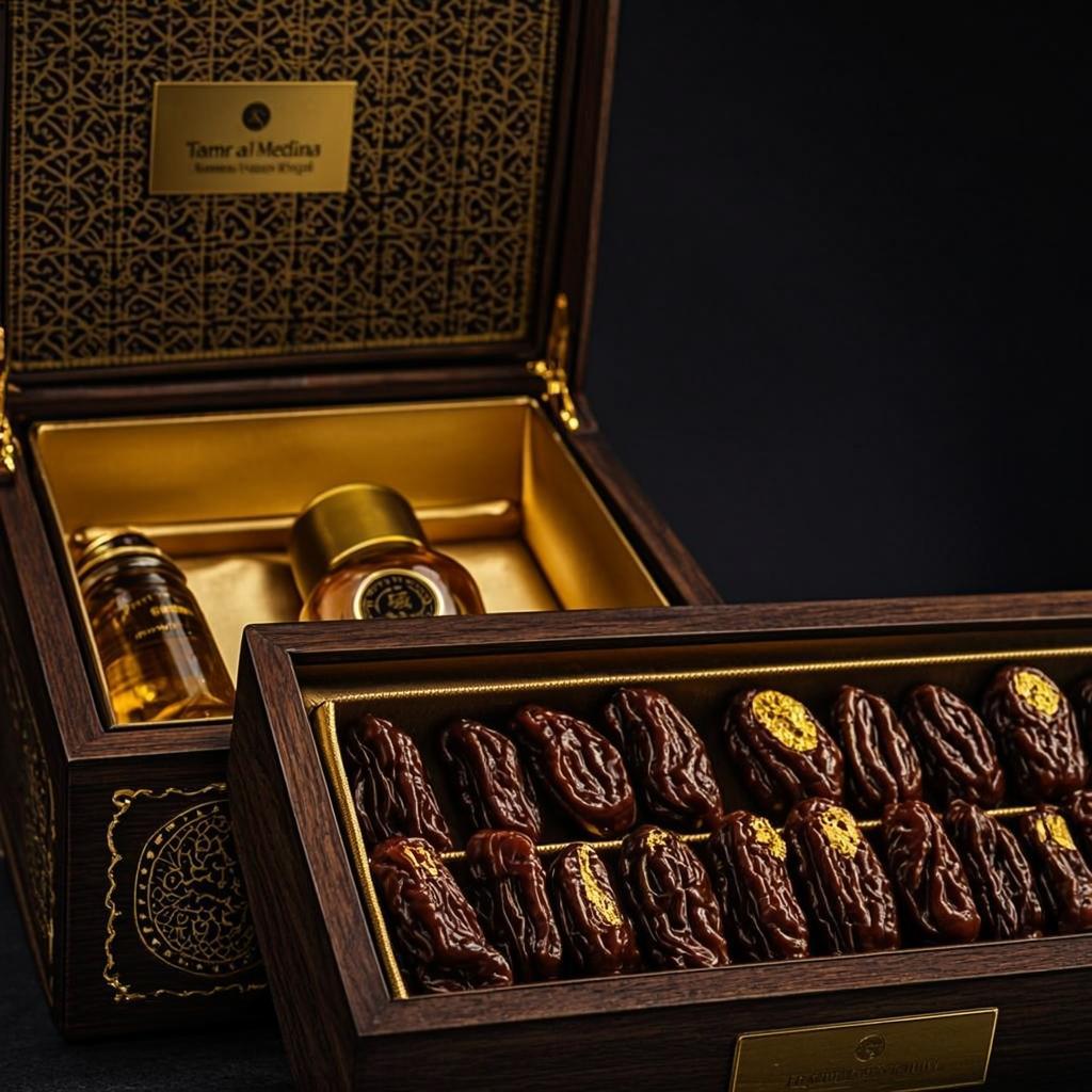 coffret bois cisele dattes royales