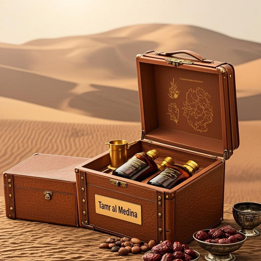 coffret cuir desert marquage or