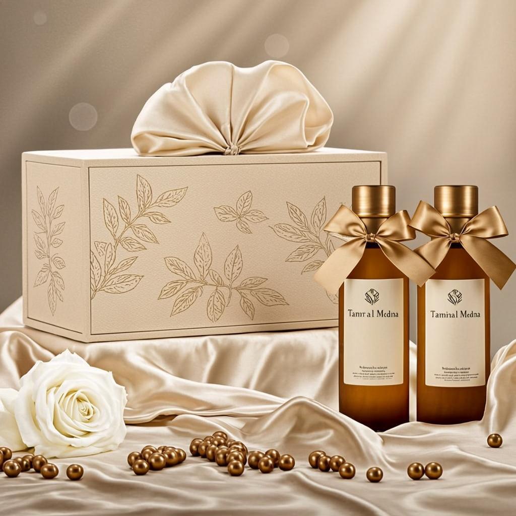 coffret noces or satin ivoire