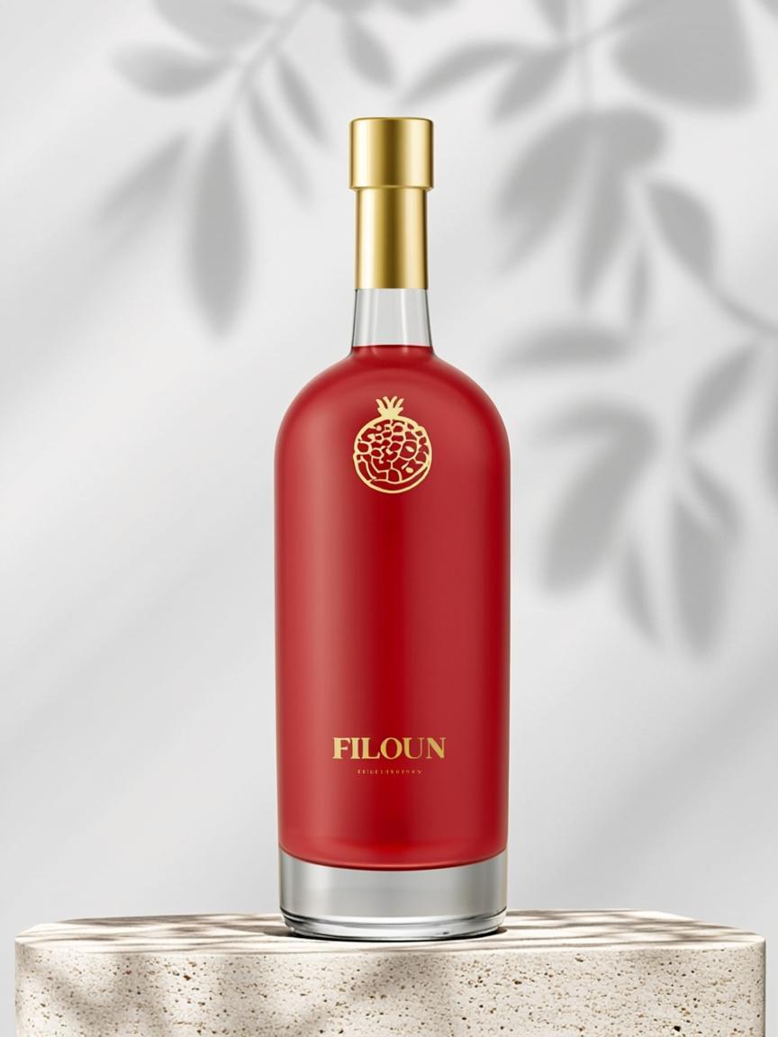 bouteille slim embleme grenade or