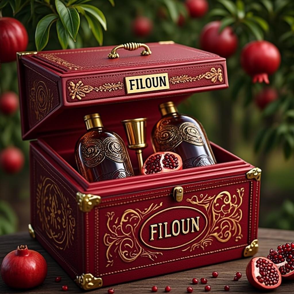 coffret cuir rubis marquage or