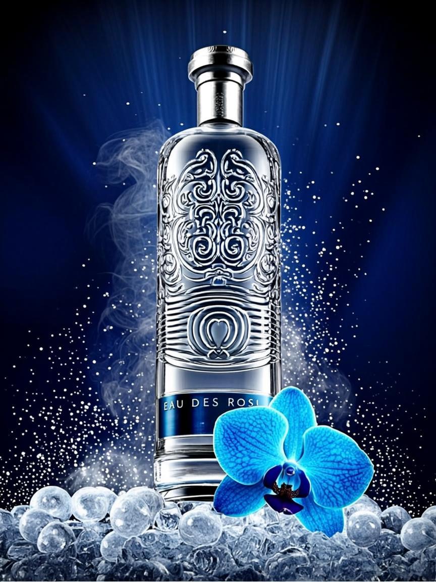 bouteille vapeur fraicheur bleue