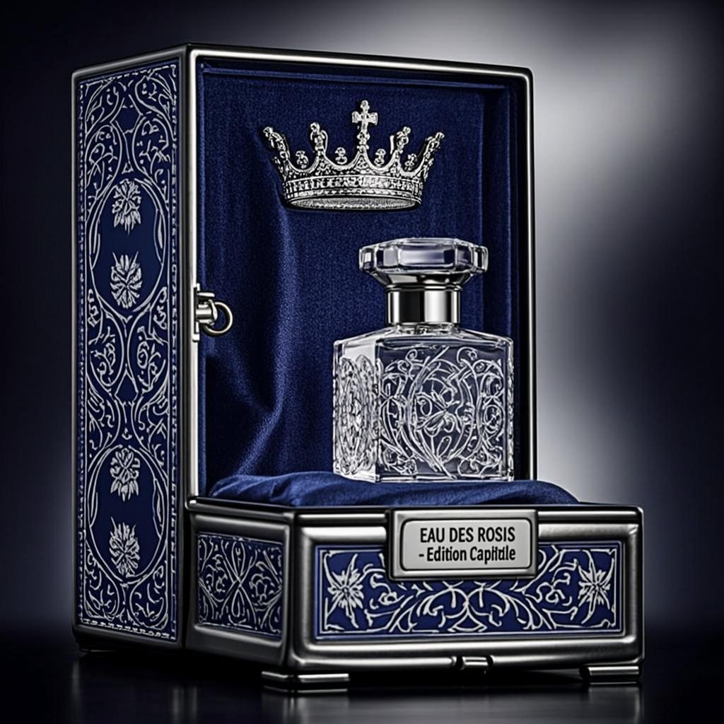 coffret capitale bleu argent