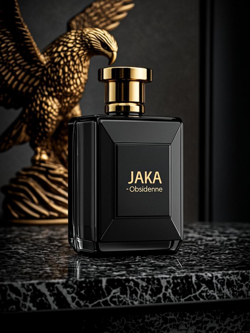 decanter carre obsidienne or
