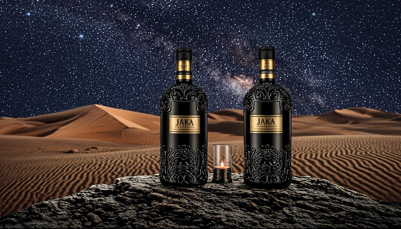 duo bouteilles nuit desert or