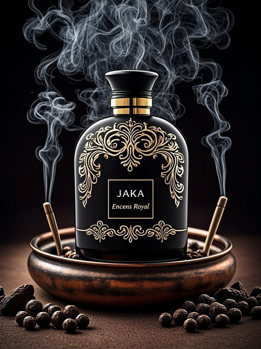 bouteille encens royal fumee or