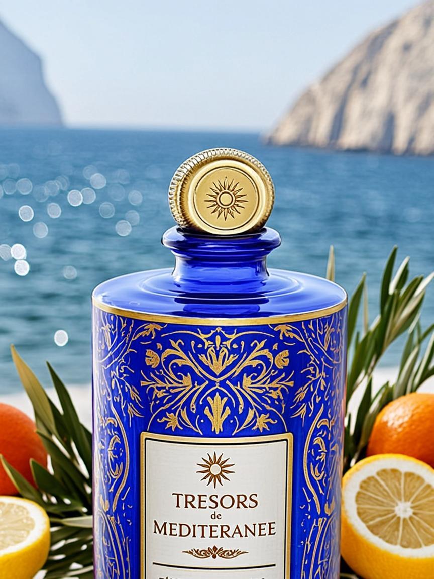 bouteille azur agrumes mer