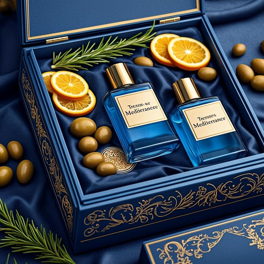 coffret bleu or agrumes seches