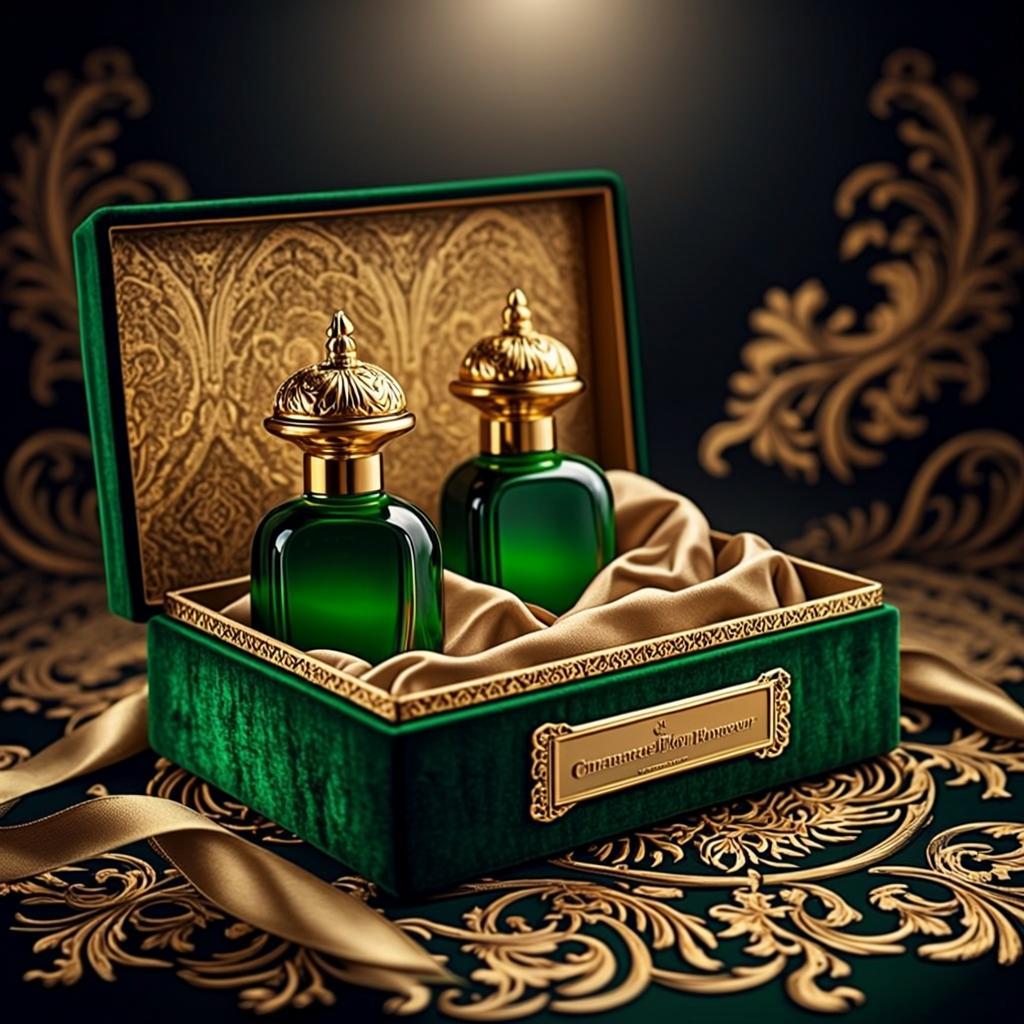 coffret vert or miniatures persanes