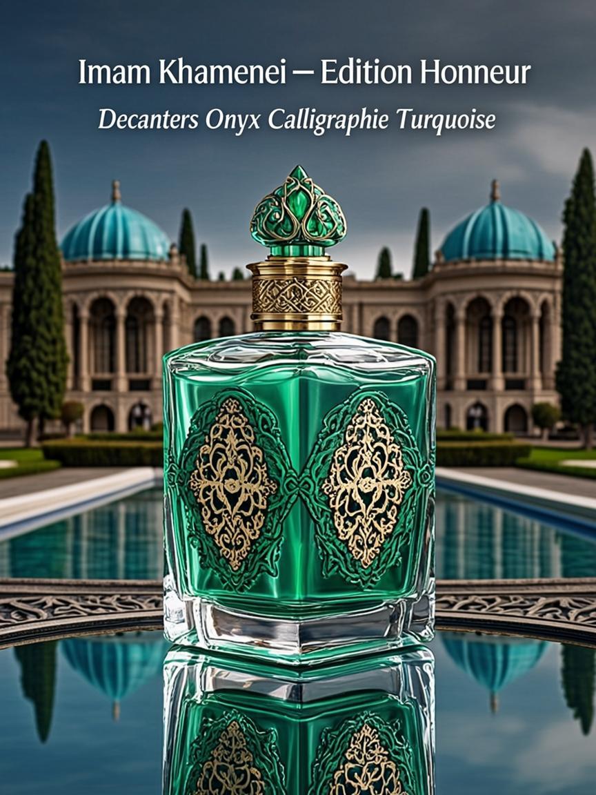 decanters onyx calligraphie turquoise