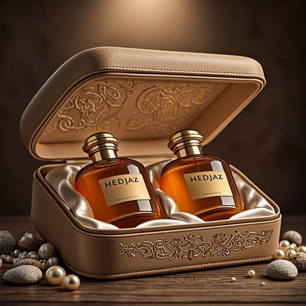 coffret cuir or perles