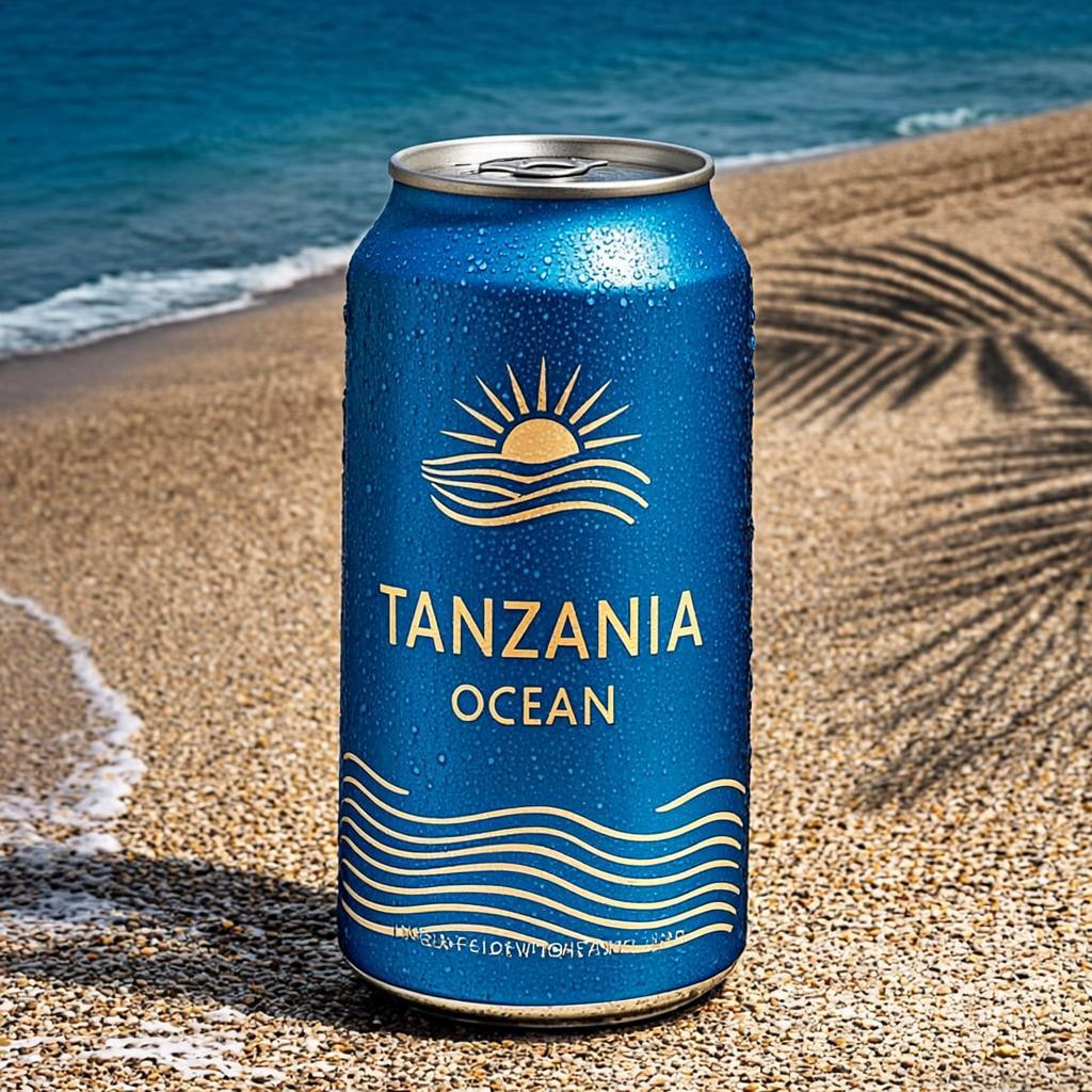 canette bleu lagon plage