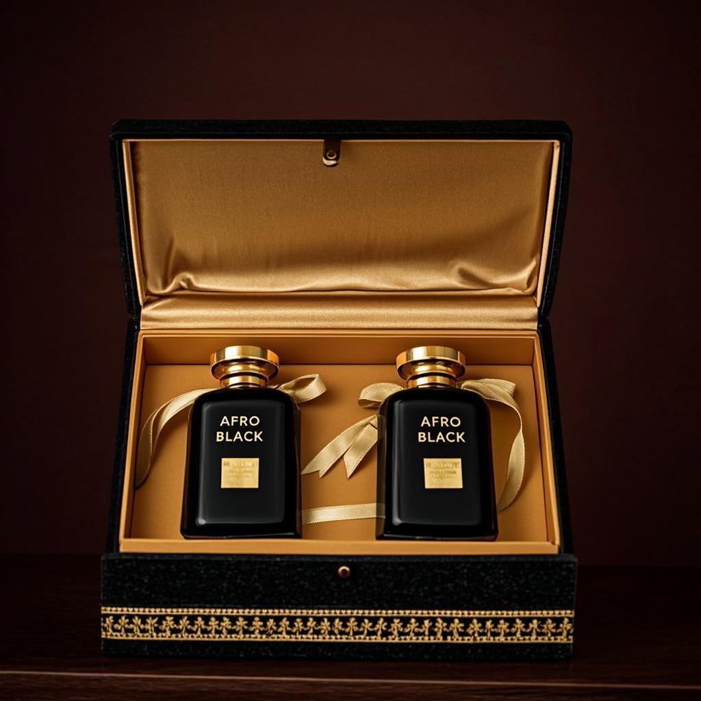 coffret noir or kente dore