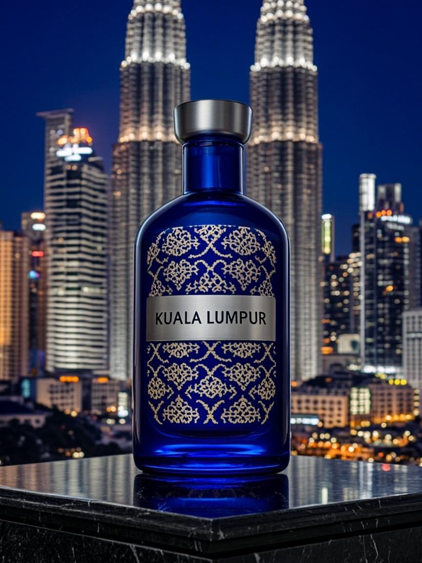 bouteille bleu minuit tours petronas